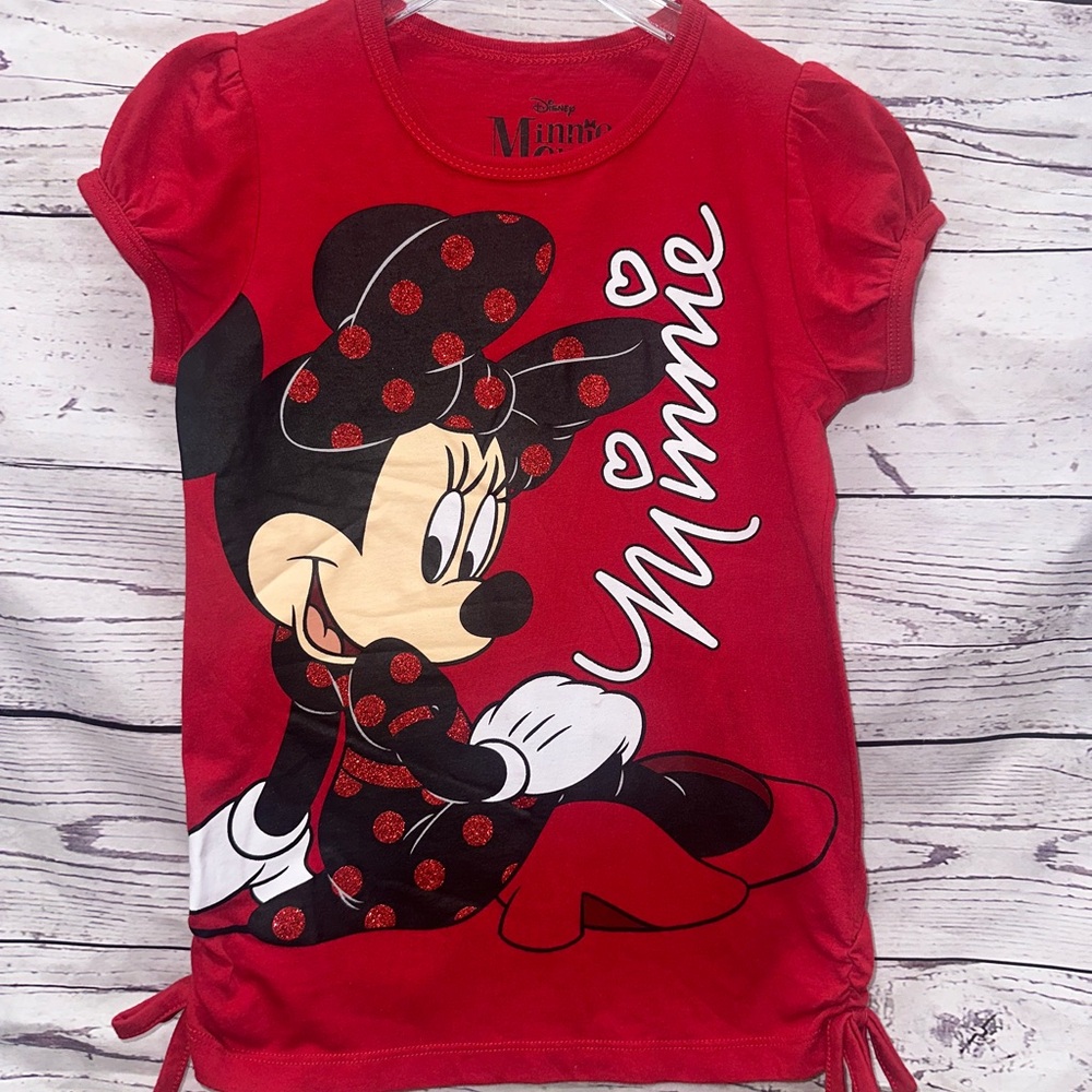 Disney Minnie Mouse Red Kids Shirt Size 6